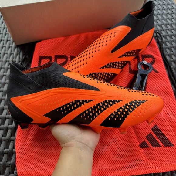 Adidas Predator Accuracy+ FG Men\'s Orange Black Soccer Cleats GW4560 Size 12.5 main image 9